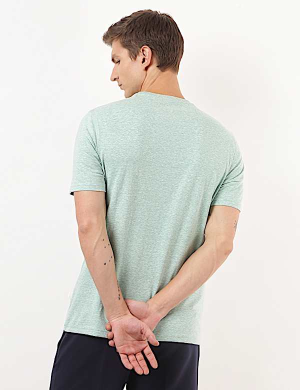 Cotton Mix Printed Crew Neck Tshirt
