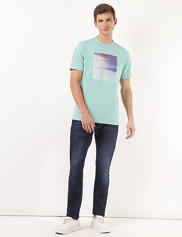 Pure Cotton Printed Crew Neck Tshirt