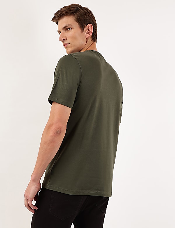 Pure Cotton Plain Crew Neck T-shirt