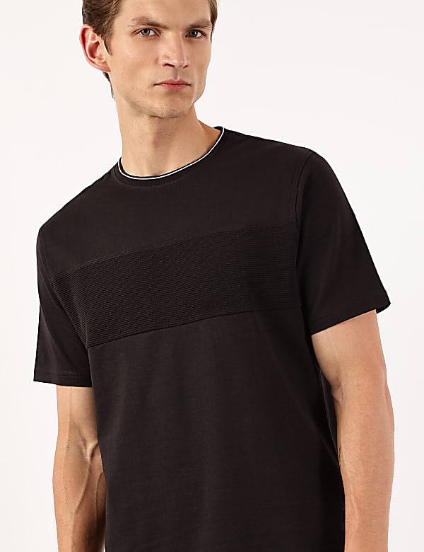 Pure Cotton Plain Crew Neck T-shirt