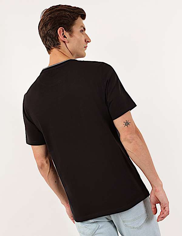 Pure Cotton Plain Crew Neck T-shirt