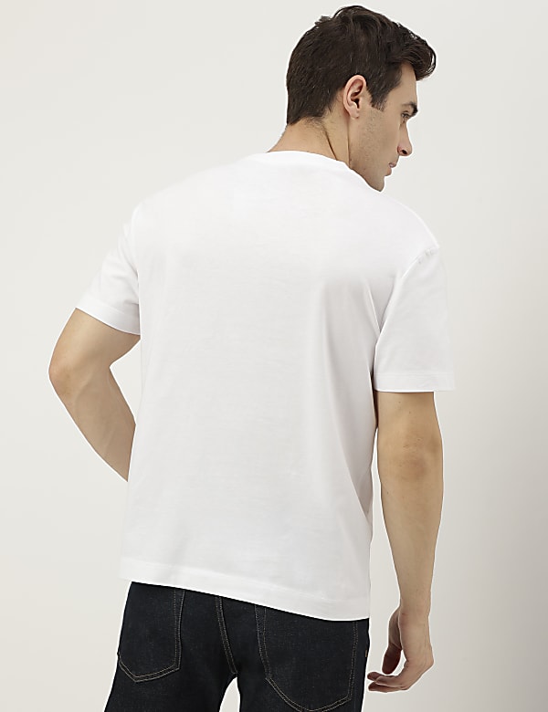 Pure Cotton Printed Round Neck T-Shirt