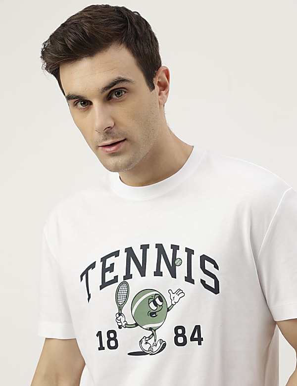 Pure Cotton Printed Round Neck T-Shirt