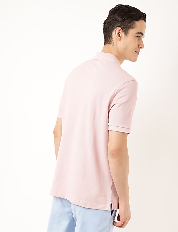 Pure Cotton Textured Polo Collar T-shirt