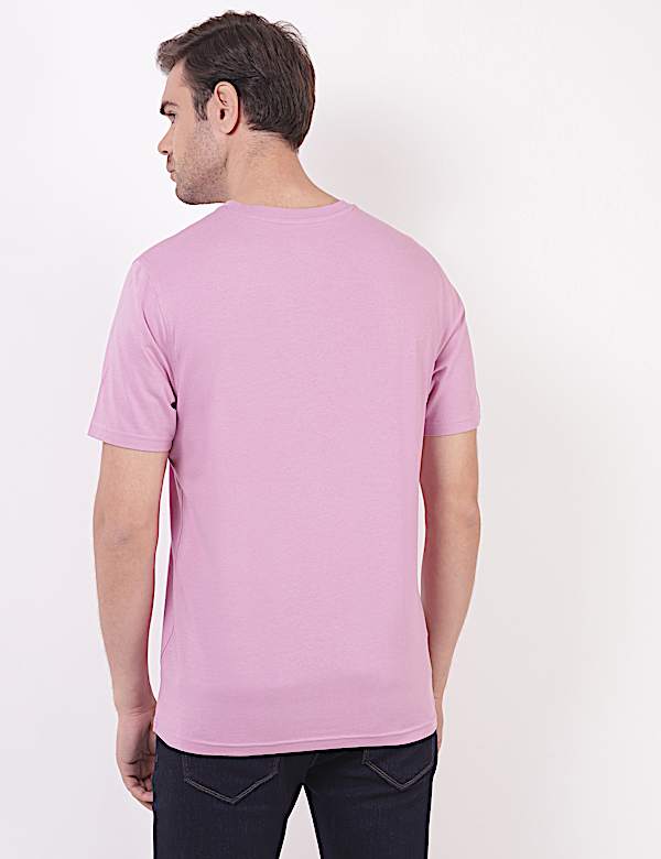 Pure Cotton Plain Round Neck T-Shirt