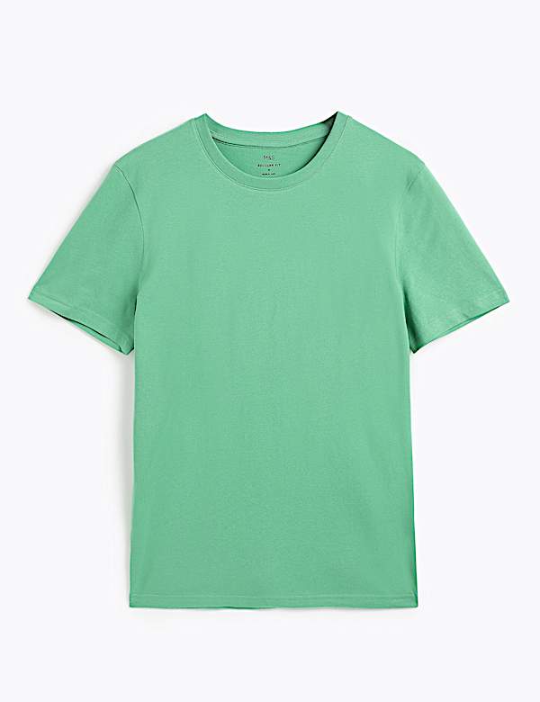 Pure Cotton Regular Fit Crew Neck T-Shirt