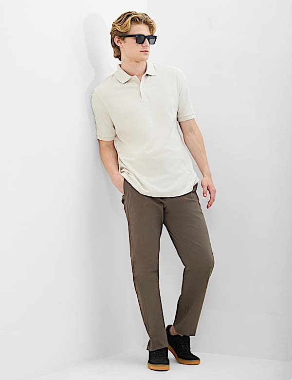 Short Sleeve Popcorn Textured Polo T-Shirt