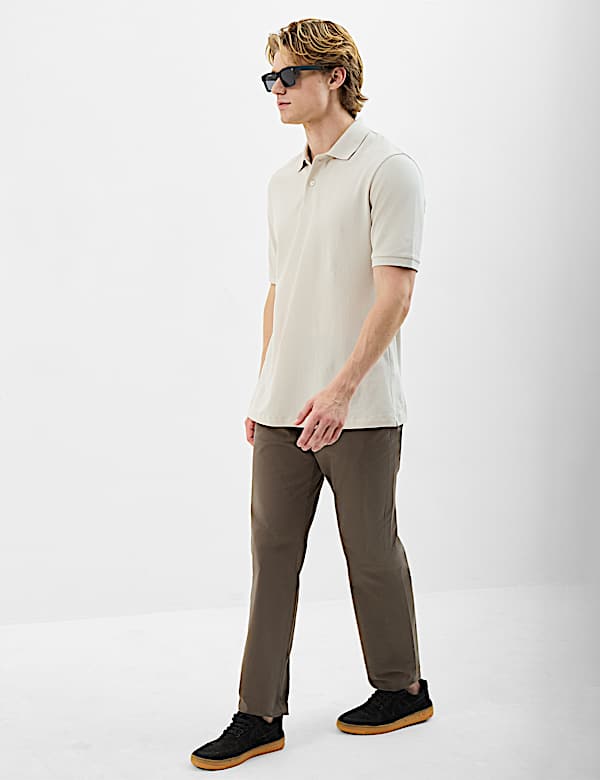 Short Sleeve Popcorn Textured Polo T-Shirt