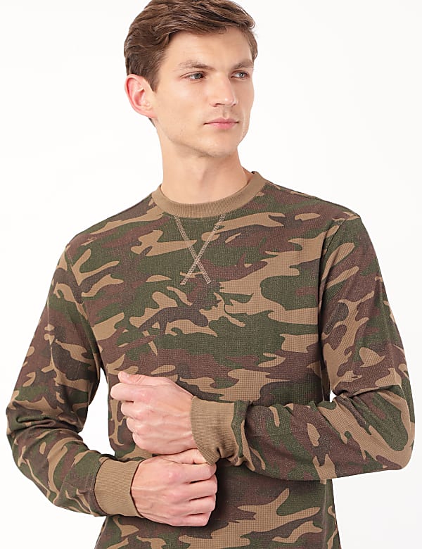 Pure Cotton Printed Round Neck Sweatshirt