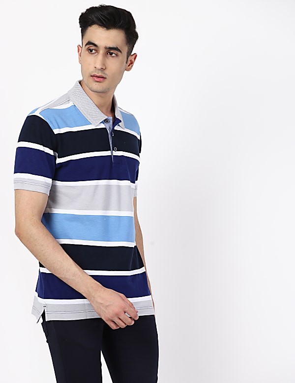 Block Stripes Polo Tee