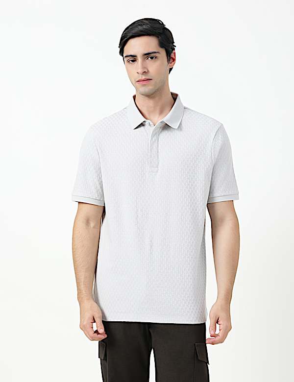 SS TWO TONE STRUCTURESMART ZIP POLO