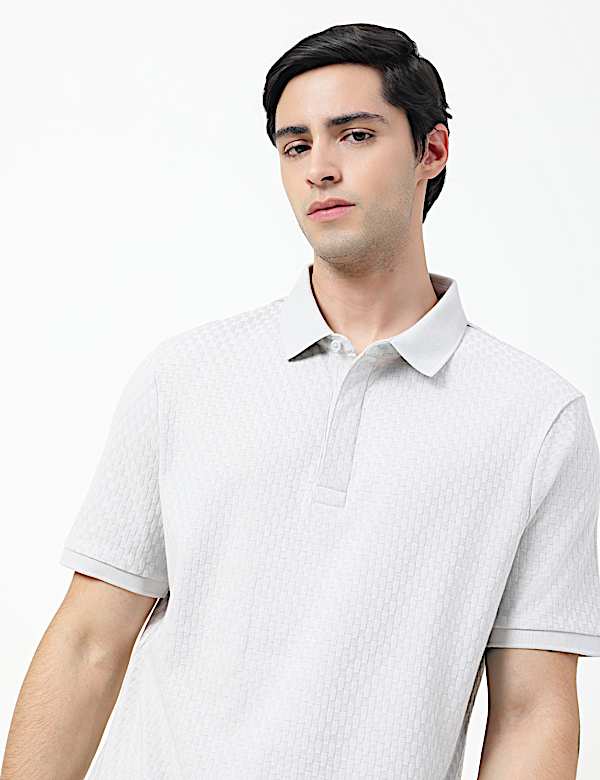 SS TWO TONE STRUCTURESMART ZIP POLO