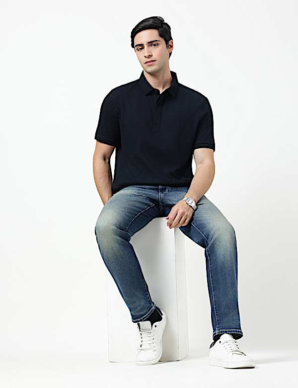 SS TWO TONE STRUCTURESMART ZIP POLO