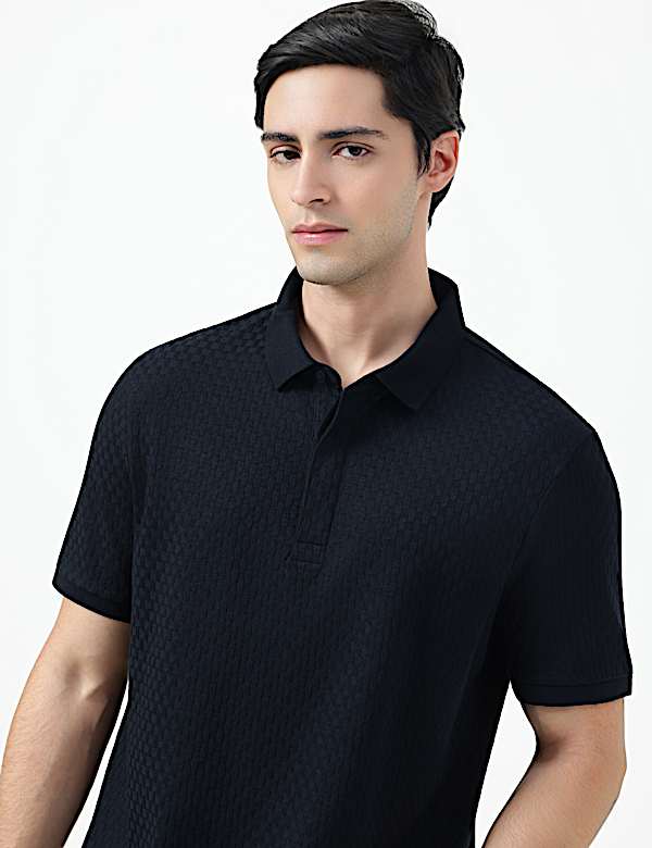SS TWO TONE STRUCTURESMART ZIP POLO