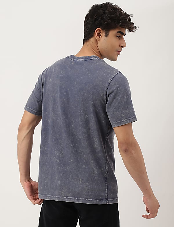 Pure Cotton Printed Crew Neck T-shirt