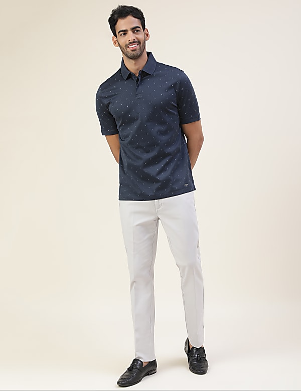 Premium Autograph Geometric Printed Polo