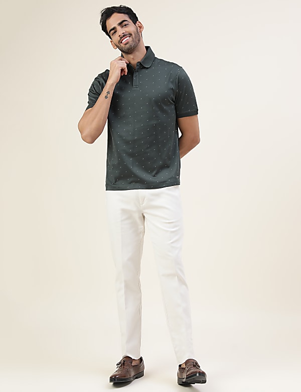 Premium Autograph Geometric Printed Polo