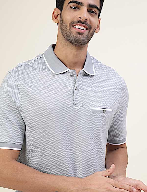Premium Jacquard Polo With Tipping