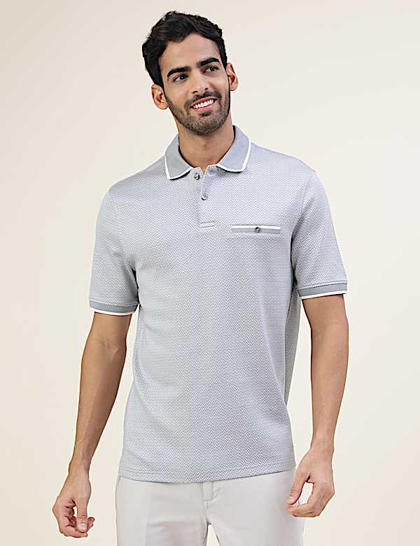 Premium Jacquard Polo With Tipping