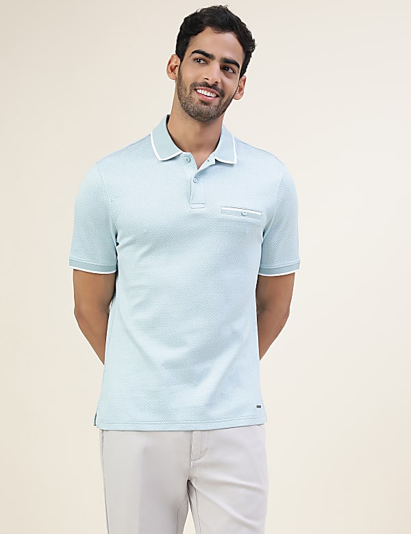 Premium Jacquard Polo With Tipping