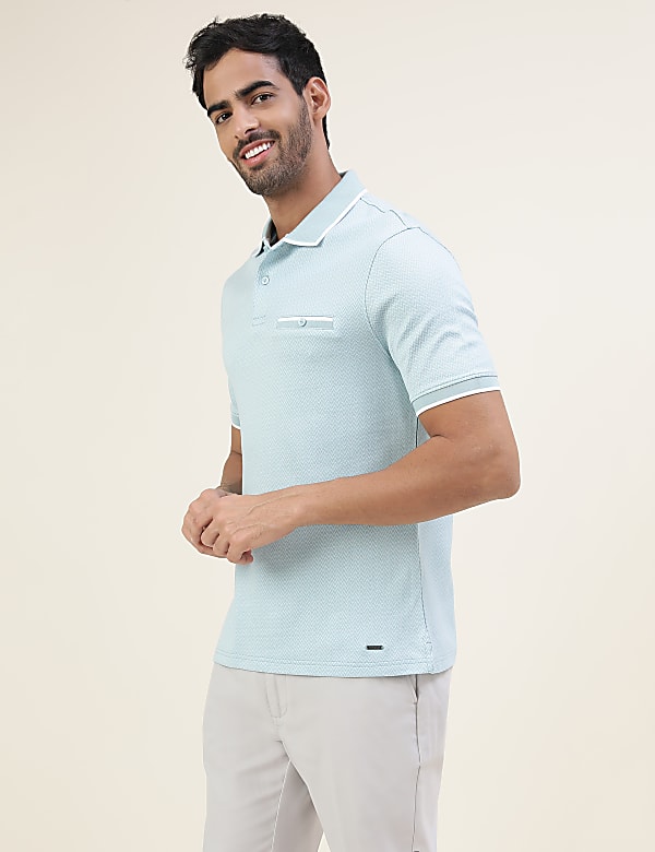 Premium Jacquard Polo With Tipping