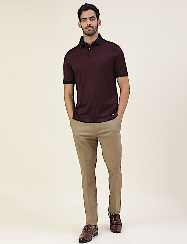 Premium Jacquard Polo With Tipping