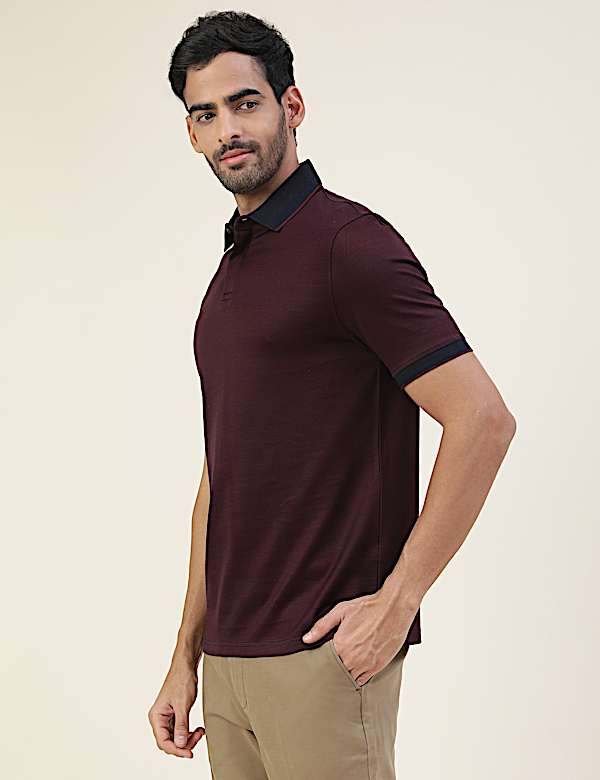 Premium Jacquard Polo With Tipping