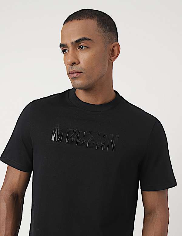 Pure Cotton Embroidered Pullover T-Shirt