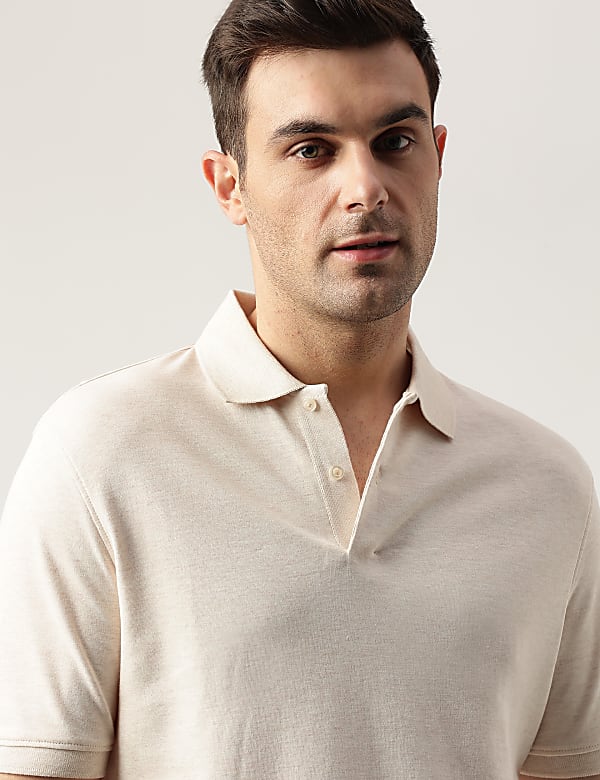 Pure Cotton Collared Solid Polo T-Shirt