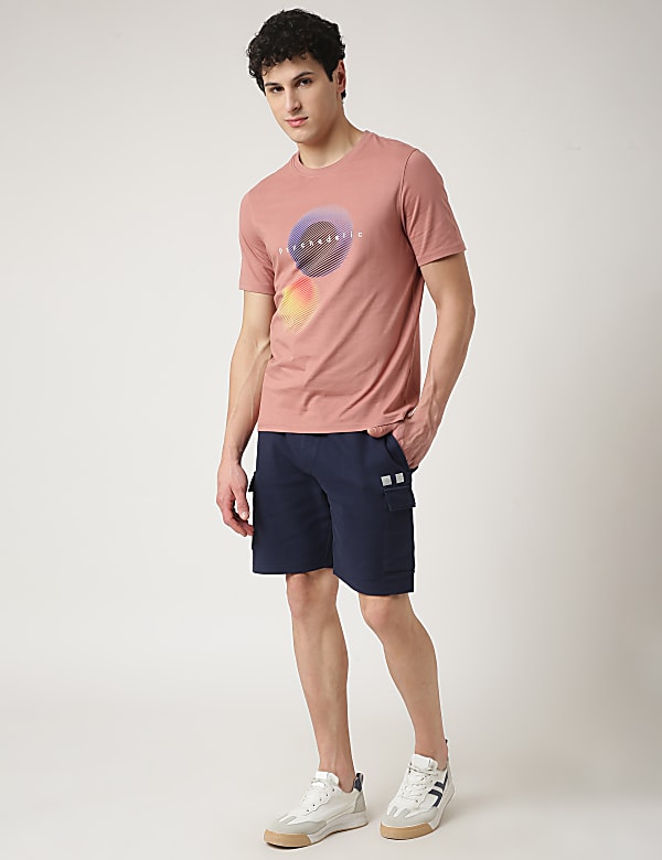 Pure Cotton Printed Crew Neck T-Shirt