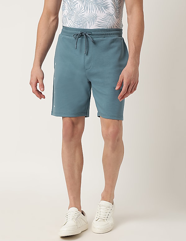 Pure Cotton Calligraphy Regular Fit Shorts
