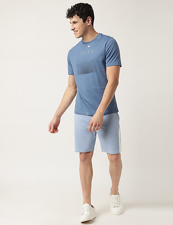 Pure Cotton Round Neck Printed T-Shirt
