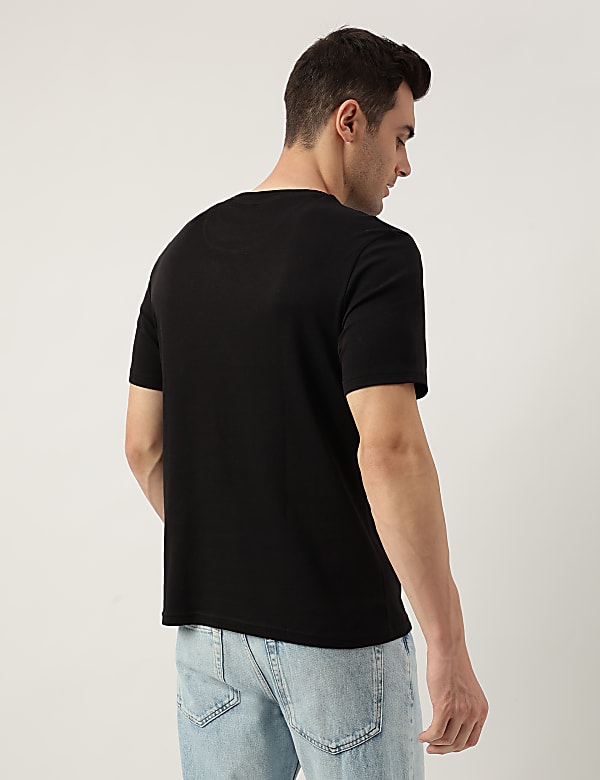 Pure Cotton Round Neck Printed T-Shirt
