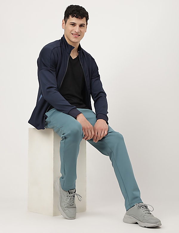 Scuba Plain High Neck Jacket