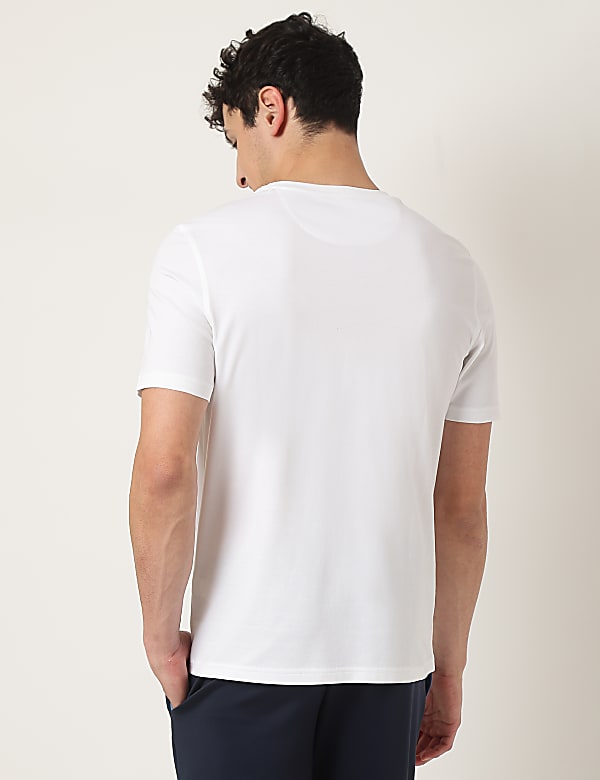 Pure Cotton Graphic Print Crew Neck T-Shirt
