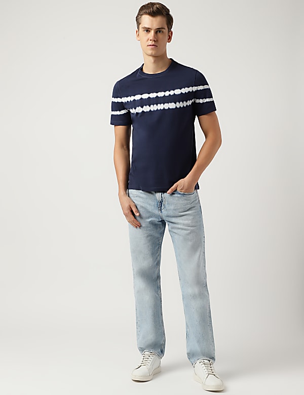 Pure Cotton Round Neck Printed T-Shirt