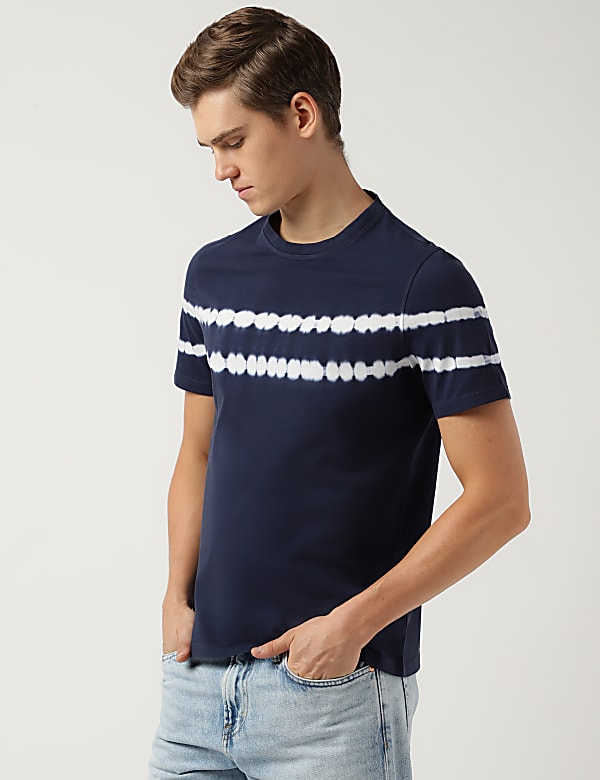 Pure Cotton Round Neck Printed T-Shirt
