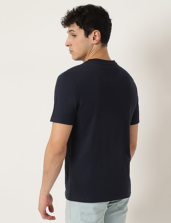 Pure Cotton Graphic Print Crew Neck T-Shirt
