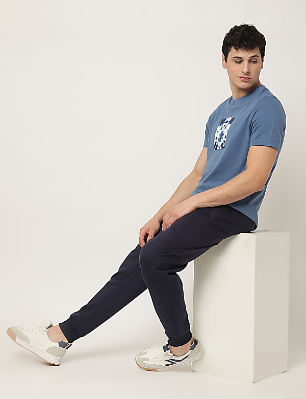Pure Cotton Printed Crew Neck T-Shirt