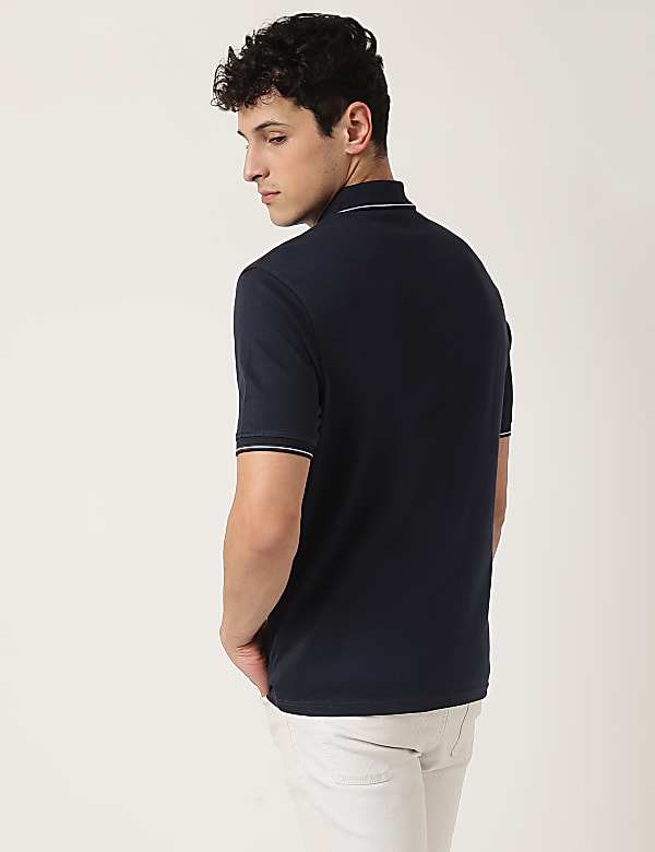 Pure Cotton Striped Classic Collar Polo