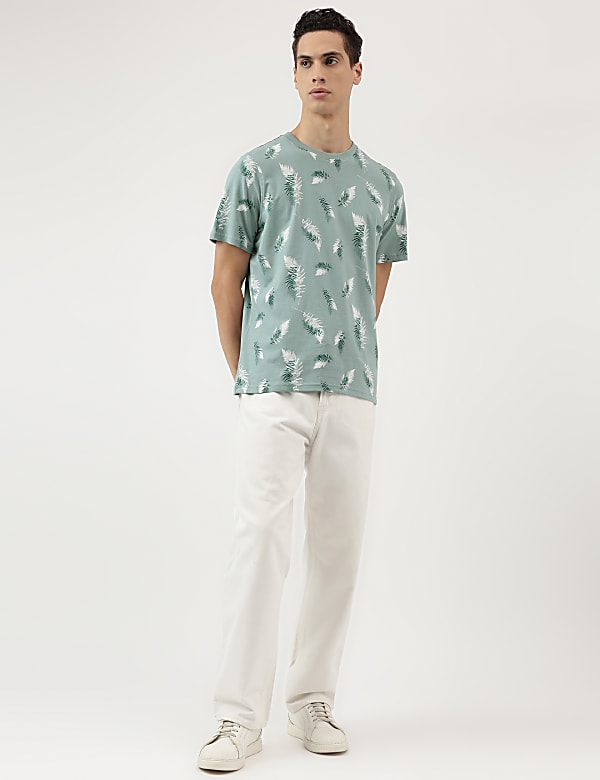 Cotton Rich Tropical Print T-Shirt