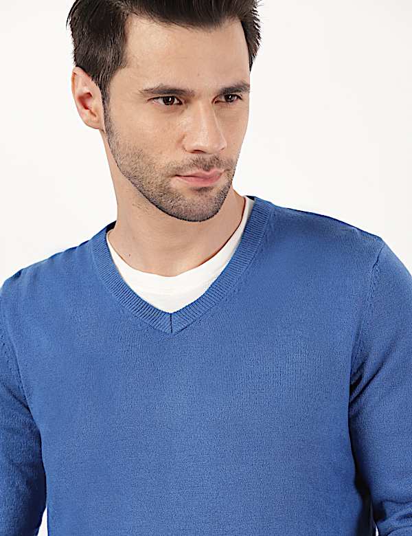 Pure Acrylic Plain V-Neck Cardigans