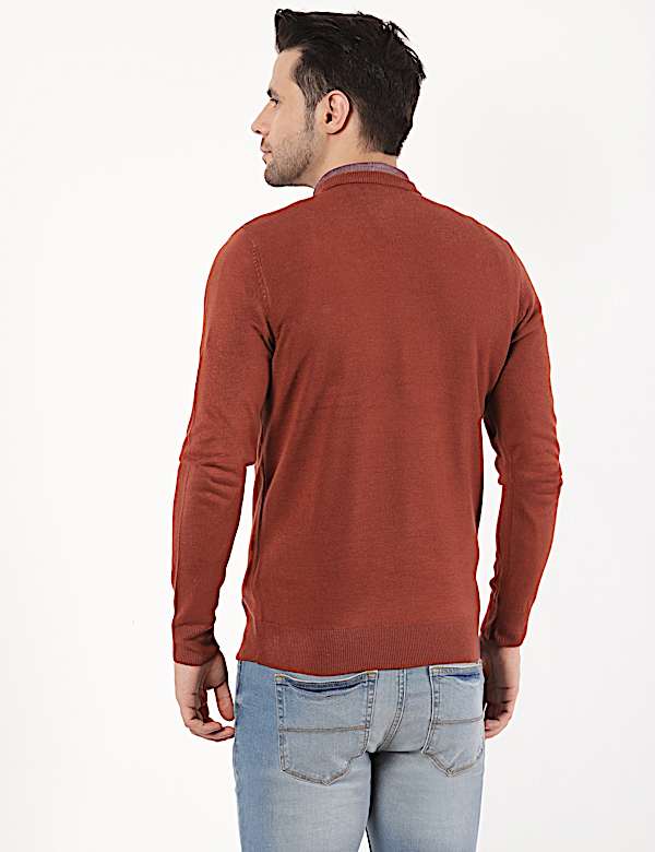Pure Acrylic Plain V-Neck Cardigans