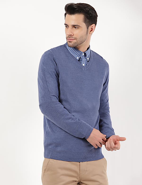Pure Acrylic Plain V-Neck Cardigans