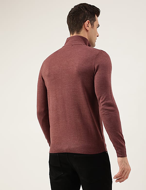 Pure Acrylic Plain High Neck Jumper