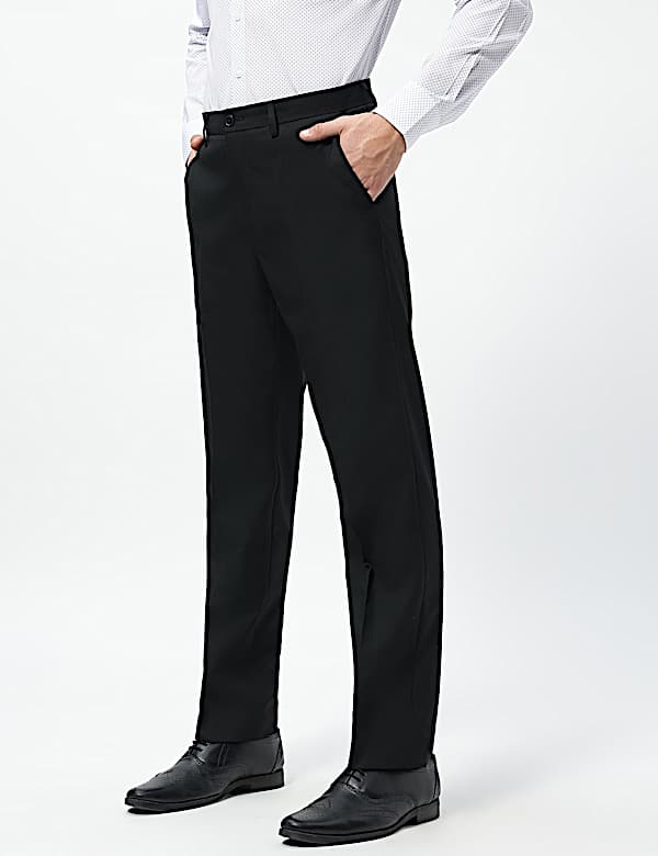 Mid Rise Flat Front Trousers