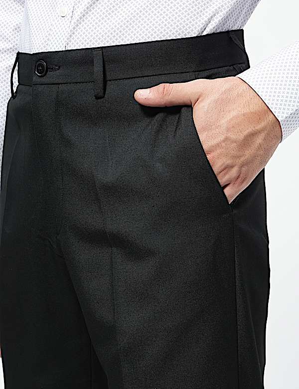 Mid Rise Flat Front Trousers