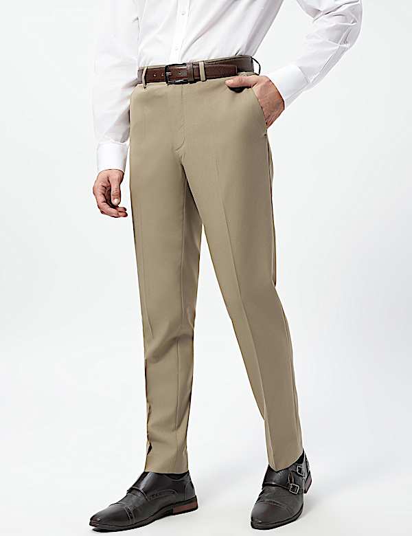 Slim Fit Mid Rise Trousers