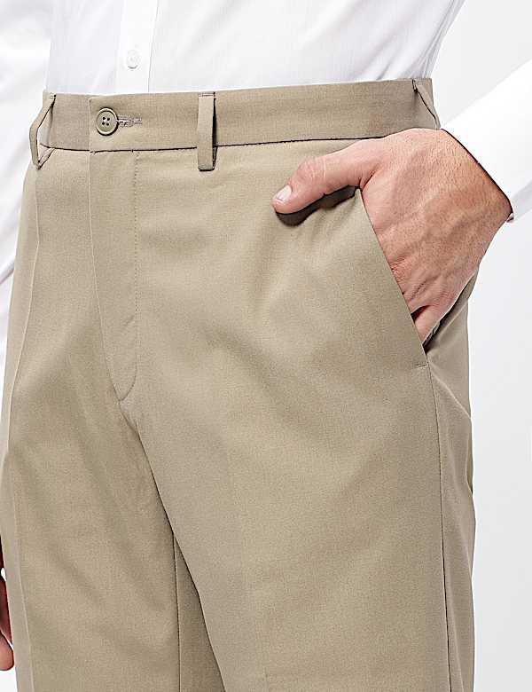Slim Fit Mid Rise Trousers