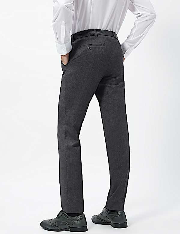 Slim Fit Mid Rise Trousers
